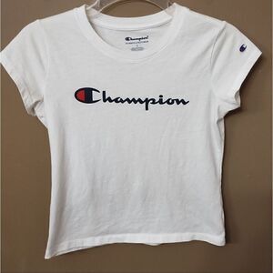 champion girls t- shirt large white A